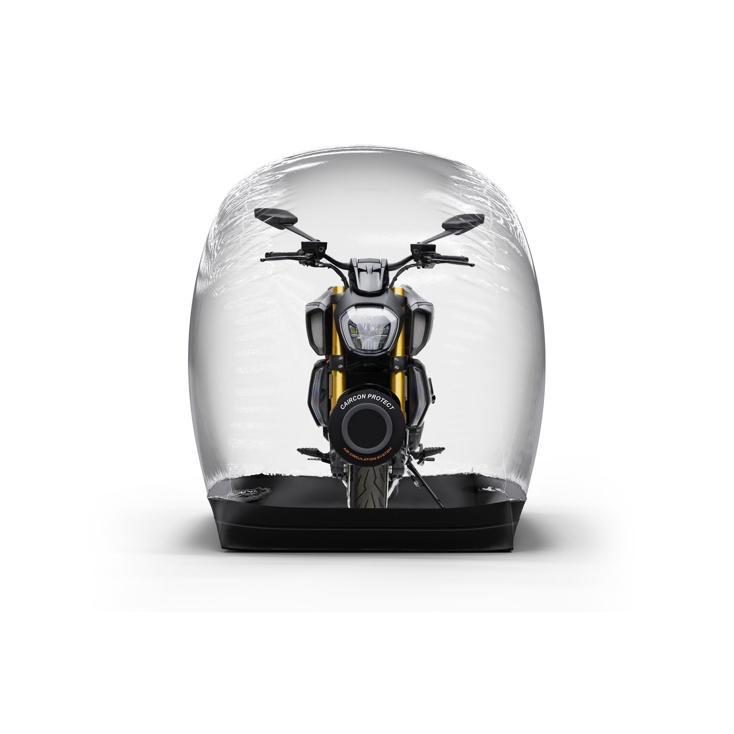 Aufblasbare Motorradgarage 260×120×160 cm – Transparent für Innen – Für Harley, BMW, Yamaha & mehr