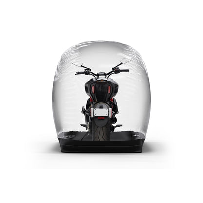 Aufblasbare Motorradgarage 260×120×160 cm – Transparent für Innen – Für Harley, BMW, Yamaha & mehr